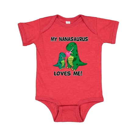 

Inktastic My Nanasaurus Loves Me Gift Baby Boy or Baby Girl Bodysuit