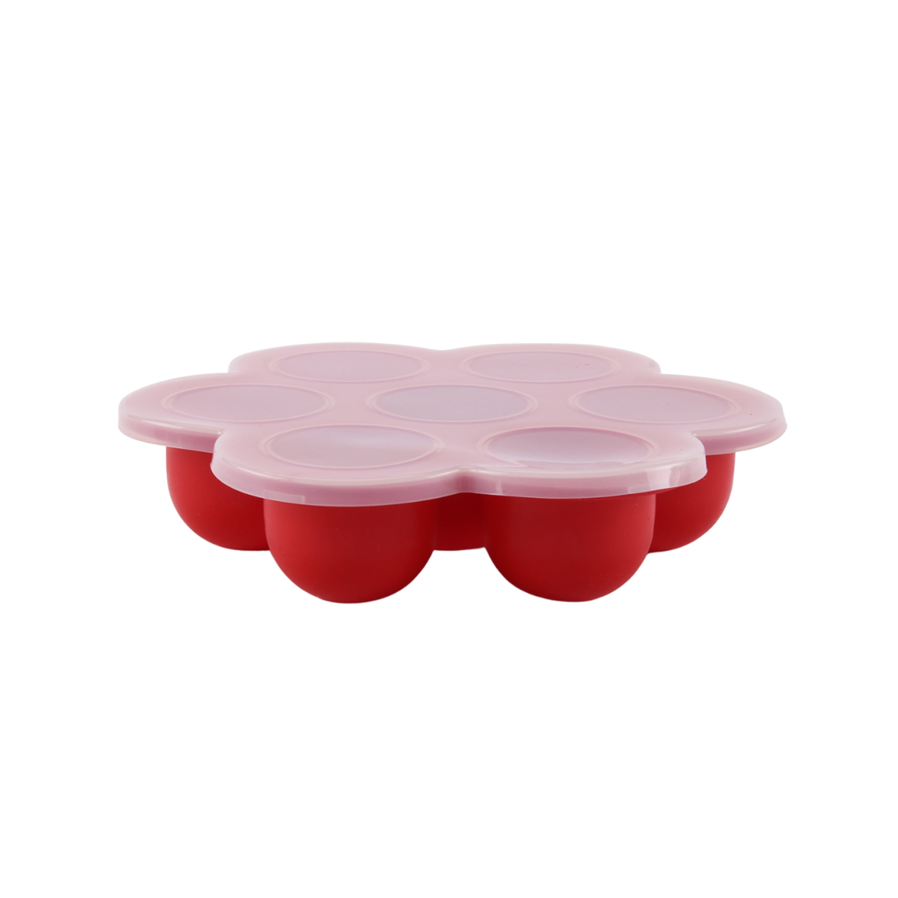 Mainstays Silicone Egg Bite Mold with Lid, Red