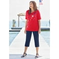 thumbnail image 5 of Catherines Women's Plus Size Petite Stars & Shine Tee, 5 of 6