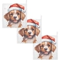 thumbnail image 7 of SKYSONIC Cute Dog Santa's Hat Baby Muslin Washcloths Face Towel, 3 PCS Watercolor Christmas Burp Cloths Cotton Wipes Infant Wash Cloth for Newborn Boys Girls 12"x12", 7 of 7