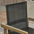 thumbnail image 2 of Luciano Outdoor 3 Piece Acacia Wood and Mesh Round Dining Set, Gray, Black, 2 of 6