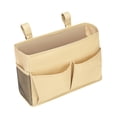 thumbnail image 3 of Cama colgante bolsa de almacenamiento organizador multiusos para el hogar Oficina dormitorio con correas ajustables 30x20x11cm cama bolsillos cesta Amarillo claro, 3 of 8