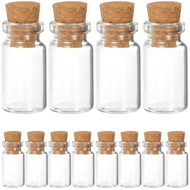 25 Unids Claro Pequeño Mini Frascos de Vidrio con Tapones de Corcho DIY Desea Botellas Para Bodas Mensaje Wish Wish Favores 11x22mm