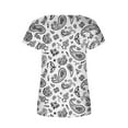 thumbnail image 3 of Sentuca Casual Tops for Women Print Square Neck Short Sleeve Soft Tops, 3 of 5