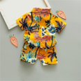 thumbnail image 4 of EnJoCho 2025 Summer Boys' Beach Outfit Two-Piece Set - Ocean-Themed Boys' Short Sleeve Matching Set - Print Beach Shirt & Elastic Shorts Combo 6M-5Y, 4 of 4