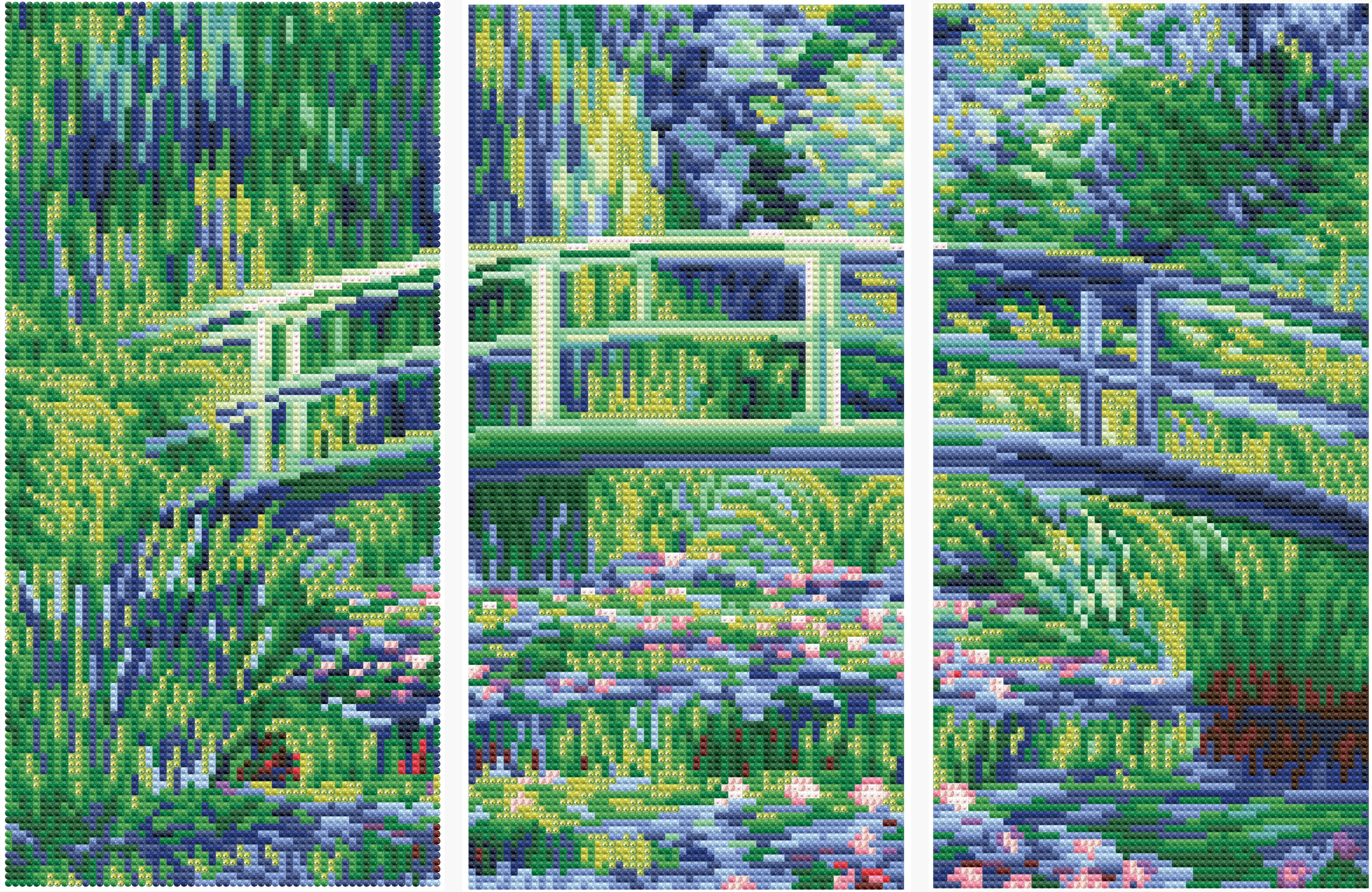 DIAMOND DOTZ® Water Lilies (Après Monet) Triptych Diamond Painting Kit