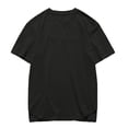 thumbnail image 2 of Camiseta Básica De La Moda Tops Sólidos Del Color De Los Hombres Camisas Básicas De La Manga Corta De Negro Sunnimix La camiseta de los hombres de la moda, 2 of 6