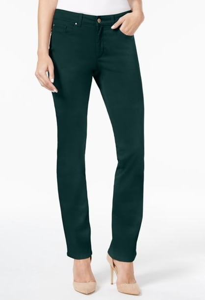 Jean Femme Charter Club Lexington - Taille 18 - Noir/vert - Super Stretch - Neuf Sans étiquettes