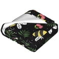 thumbnail image 2 of Bixox Fleece Blanket Bees Pattern Super Soft Double-Sided Microfiber Flannel Blanket for Sofa, Bed, Couch,Suitable for All Seasons - 60"x50", 2 of 5