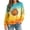 Yellow, variant on qafoshin Halloween Sweatshirts for Women Oversized Crew Neck Long Sleeve Printed Shirts Cute Pullover Plus Size Tops