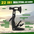 thumbnail image 3 of Stocking Stuffers for Adults Men - Gifts for Dad from Daughter Wife, 22 in 1 Hardened Stainless Steel Camping Multitool Hammer Hatchet, Upgrad Portable Camp Axe Screwdriver Set with Nylon Sheath, 3 of 7