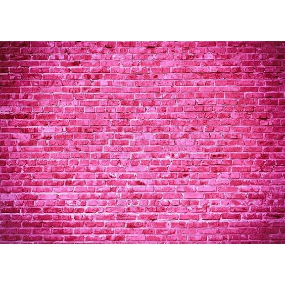 Fabric Pink Brick Backdrop for Photography Hot Pink Brick Wall Backdrop Background for Girls Lady Women Portrait Photo Shoot Birthday Cake Table Decorations Video Studio Booth Props