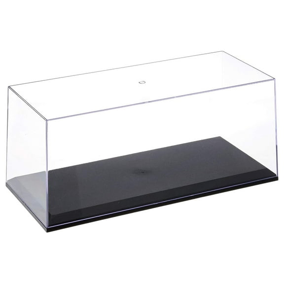 MJ14003 Showcase 1: 18 Acrylicase  Black Base Display, Clear