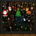 thumbnail image 6 of HongHeng Christmas Windows Static Stickers Clings Santa Claus Snowman Deer Snowflake Removable Vinyl Christmas Tree DIY Wall Window Door Mural Decal Sticker for Showcase, 6 of 7