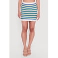 thumbnail image 3 of Women's Almost Famous Striped Crochet Mini Skirt, 3 of 4
