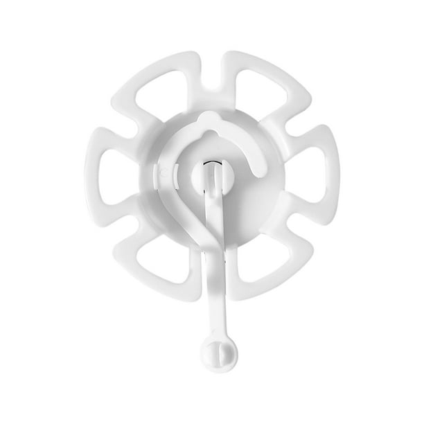 Soporte de almacenamiento con rotación de 360 grados, ganchos para bandeja, portátil, blanco