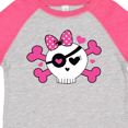thumbnail image 4 of Inktastic Girl Pirate Skull Valentine Girls Toddler T-Shirt, 4 of 5