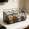 thumbnail image 6 of Wall Mounted Metal Hanging Storage Basket, Small Wire Mesh Organizer - Space Saving Container for Kitchen Bedroom and Home Organization (Black), 6 of 8