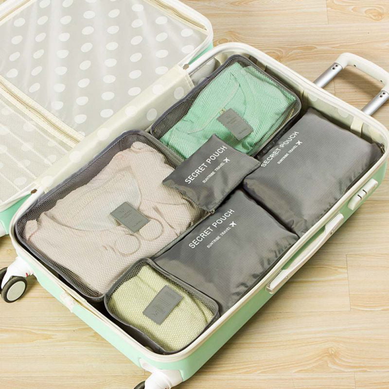 6X Waterproof Travel Storage Bag Clothes Packing Cube Luggage Organizer Pouch UK