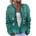 thumbnail image 1 of VEKDONE Ladies' Casual Floral Printed Knitted Cardigan With Button Up Jacket And Top B Multicolor XL, 1 of 5