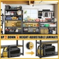 thumbnail image 5 of 40"W Metal Shelving, 4 TierBasement Storage Shelves, Adjustable Garage Shelf, 2000lb Tall Book Shelf for Basement, Warehouse, Pantry, Closet, Kitchen 54" H x 18" D-Black, 5 of 8
