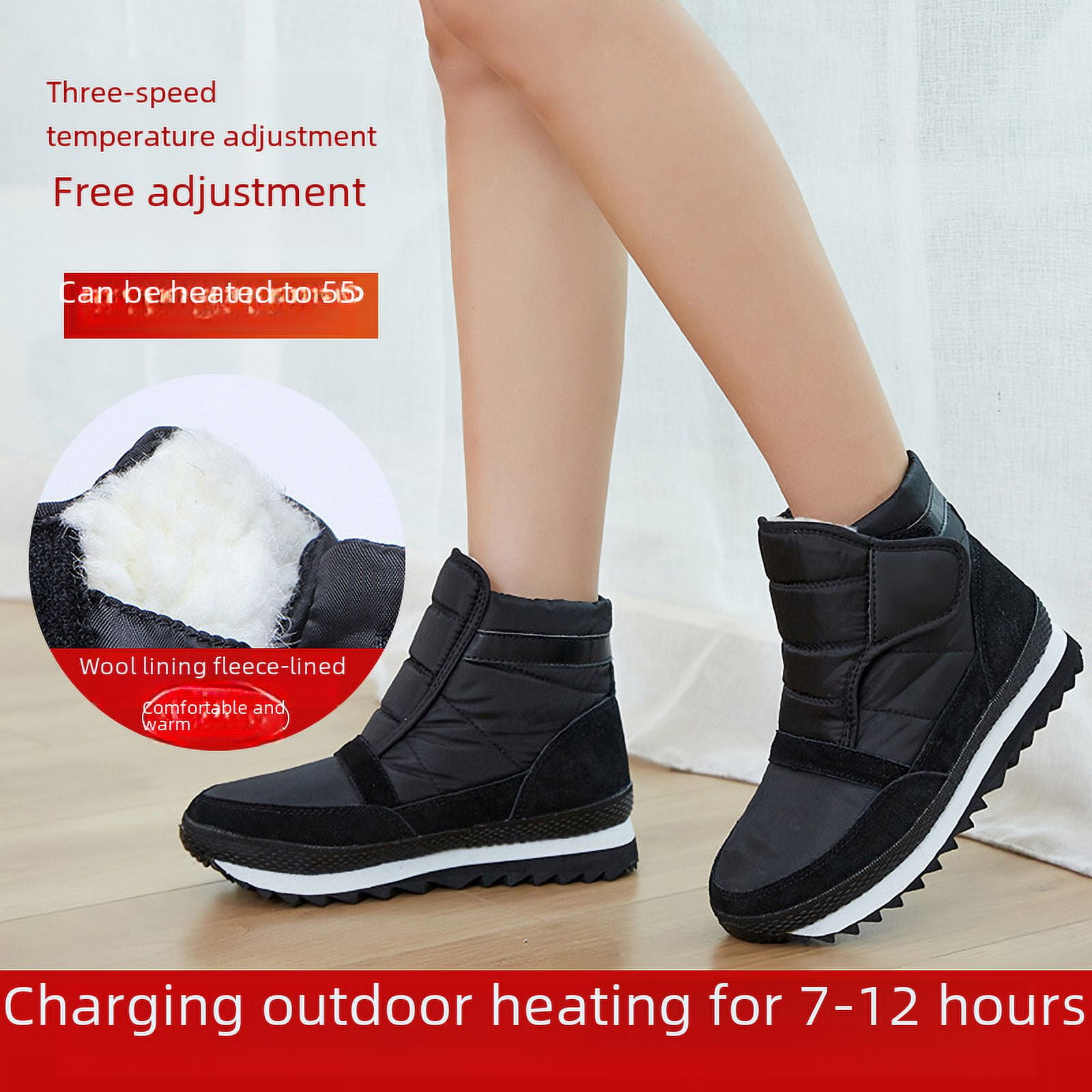 DEELLEEO Chaussures Chauffantes Électriques Rechargeables pour