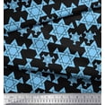 thumbnail image 3 of Soimoi Poly Georgette Fabric Star Tetrahedron Geometric Printed Fabric 1 Yard 52 Inch Wide, 3 of 3