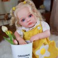 thumbnail image 6 of Reborn Baby Dolls 24'' Blue Eyes Soft Body with Silicone Limbs Christmas Birthday Gift Sets for 3+ Years Children, 6 of 7
