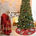 thumbnail image 4 of Red Christmas Snowflake Cute Gnomes Polyester Tree Skirt for Xmas Holiday Home Indoor Decoration 48 in, 4 of 5