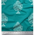 thumbnail image 1 of Soimoi Rayon Fabric Tree Block Print Sewing Fabric Yard 42 Inch Wide, 1 of 1