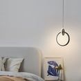 thumbnail image 7 of Black Nordic Style Minimalist Dimmable LED Pendant Light Fixtures, Modern Simple Adjustable Pendant Lighting, Decorative Ceiling Hanging Lamp Chandelier for Bedside Bar Counter Kitchen Island, 7 of 7