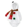 thumbnail image 2 of Cowsor Infant Baby Christmas Snowman Fleece Hooded Romper & Scarf Set | Unisex Newborn Jumpsuit Outfit, 2 of 7