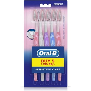 Oral-B Sensitive & Gums Toothbrush, Extra Soft (Pack of 5)