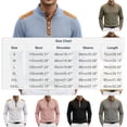 thumbnail image 2 of Tauxra Men Long Sleeve Top with Stand Collar, Button Down Color Blocking Patchwork for Casual Outdoor Wear, Soft and Breathable Fabric with Loose Fit for Men, 2 of 5