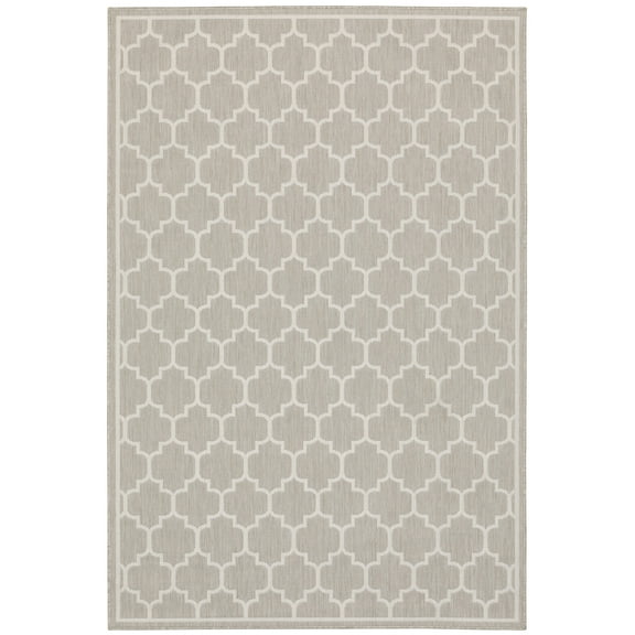 Moretti Sonato Area Rug 1636H Outdoor Grey Angled Crosshatch 7' 10" x 10' Rectangle