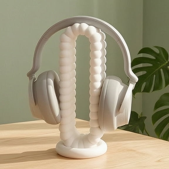 KGJQ 3D Printed Headphone Stand, Minimalist Gaming Headset Stand, Headphone Display Stand, Unique Decorative Desk Accessory for Home Office