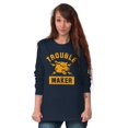 thumbnail image 4 of Trouble Maker Angry Wolf Gym Workout Long Sleeve TShirt Men Women Brisco Brands S, 4 of 6