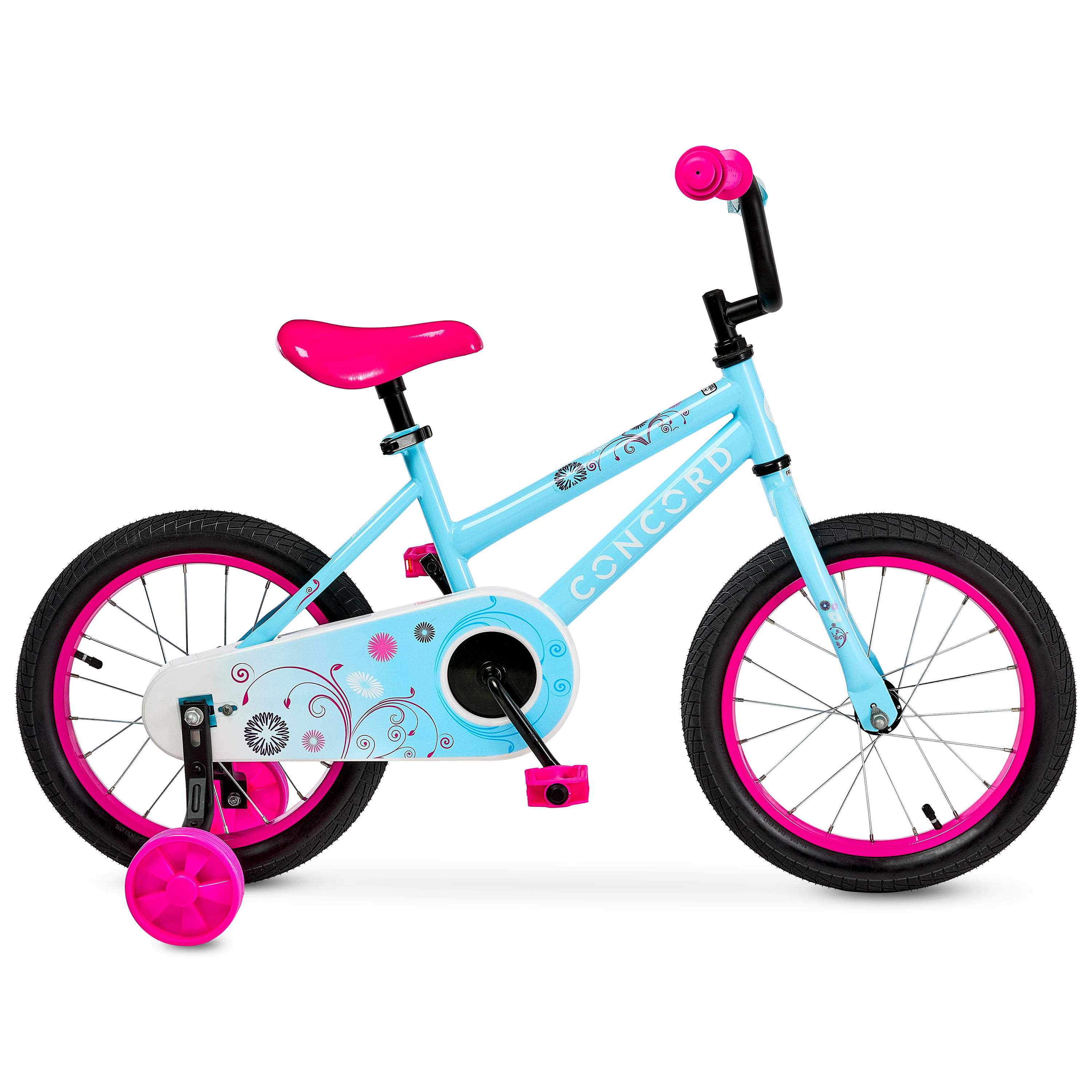 Concord Unisex Kids' Bike 16" Blue & Pink, Fits Riders 42"-48"