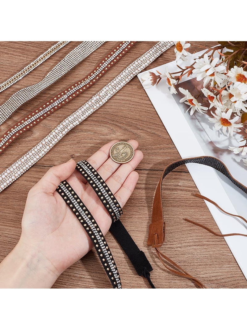 8828 6 Styles Rhinestone Cowboy Hat Bands 15.3-20.2in Bling Panama Fedora 6 Styles Rhinestone Cowboy Hat Bands 15.3-20.2in Bling  main image 2