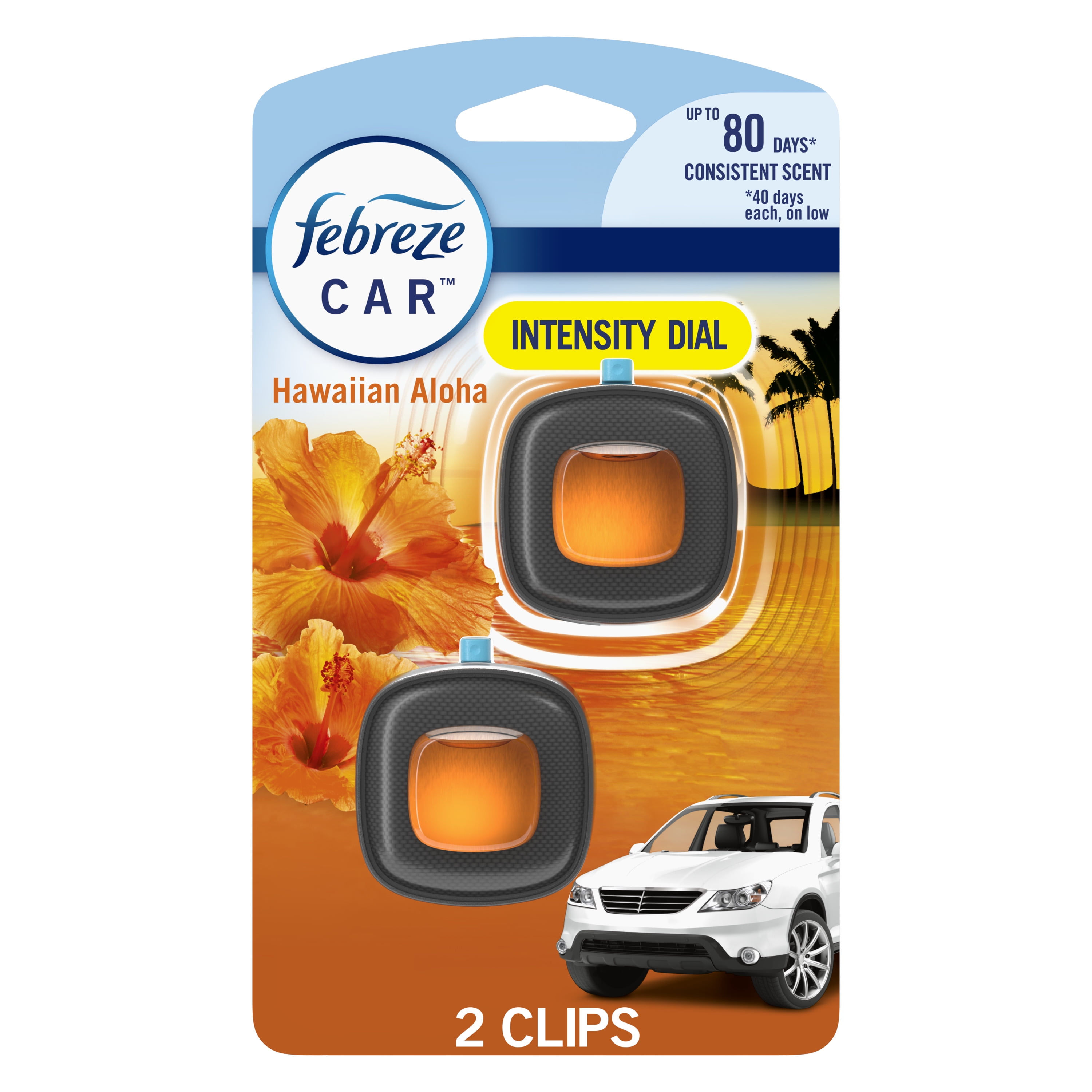 Febreze, Car Air Freshener, Hawaiian Aloha, 2 Count - Walmart.com