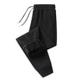 thumbnail image 2 of Mens Winter Fleece Sweatpants Open Bottom Warm Sherpa Lined Insulated Thermal Track Pants Athletic Active Joggers, 2 of 6