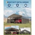 thumbnail image 6 of 20'X20'X10' Metal Car Port for 2 Cars, Enclosed Carports with 220 g Tarp, All-Weather Use Metal Carport, for Full-Size Pickup Trucks, Bass Boats, and Tractors, 6 of 6
