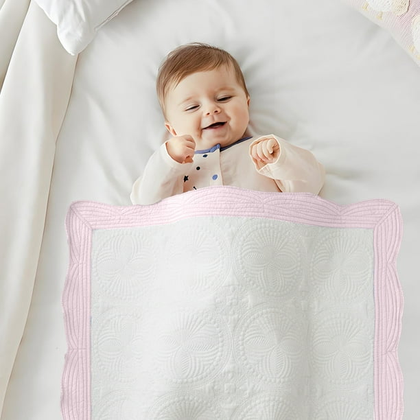 Manta de Franela Acolchada Qazbgdl con Relleno, Suave y Fina, Ideal para Cama, Sofá o Viajes, 91 X 114 Cm, 1 Unidad