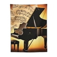 thumbnail image 5 of ONETECH  Piano Violin And Music Notes Wall Decoration Tapestry For Wall Hanging Dorm Room Bedroom Art Home Decorations, 5 of 7