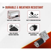 900W 60:1 Tarp Motor for Dump Truck Tarp Systems with Chrome Cover 12VDC / 50 AMPS / 60 RPM