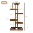 thumbnail image 5 of iMeshbean Outdoor Wooden Plant Flower Display Stand w/7 Wood Shelf Storage Rack Garden, 5 of 6