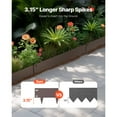 thumbnail image 5 of KFFKFF Metal Garden Border, Set of 5, 39 x 5 inches, Resistant to Rust, Flexible Landscape Edging, Robust Lawn Divider, Simple to Set Up, Brown Divider for Yard Pathway and Flower Bed, 5 of 9