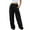 Black, variant on Sngxgn Womens Casual Wide Leg Yoga High Waist Capri Pants Loose Soft Pockets Sweatpants(Black,XXL)