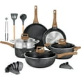 thumbnail image 1 of Bakken-Swiss 14-Piece Kitchen Cookware Set – Granite Non-Stick – Eco-Friendly – for All Stoves & Oven-Safe - Marble coatin, 1 of 7