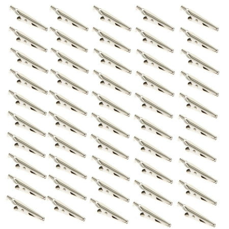 

150 Pcs Alligator Clip Clamp Crocodile Clips Cable Management Fixing Buckle Iron Test